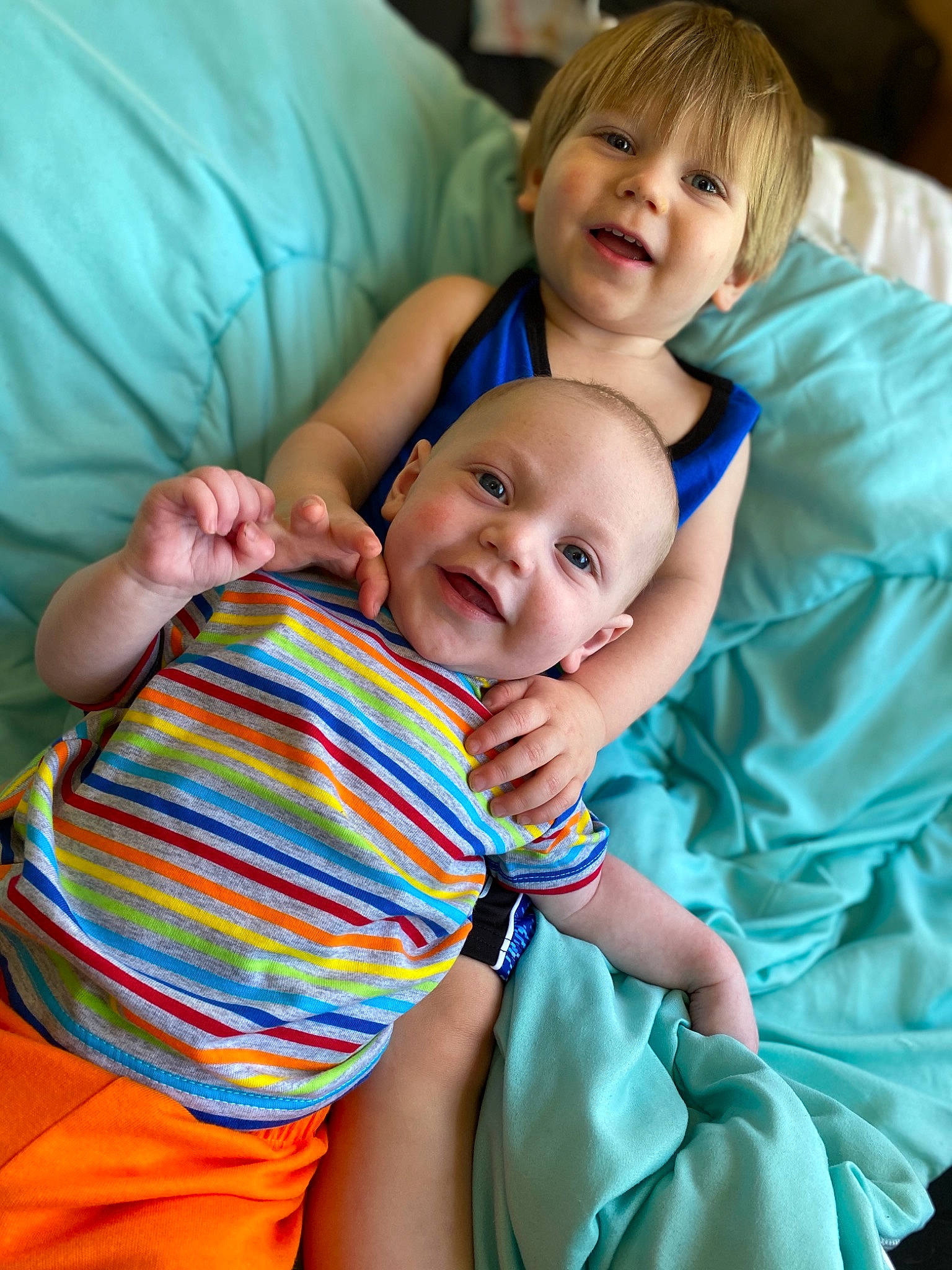 Hayden is registered to the contest to win money with this photo: baby, birth, child, hand, happy, linens, nose, people, person, skin, smile, textile, toddler, vacation