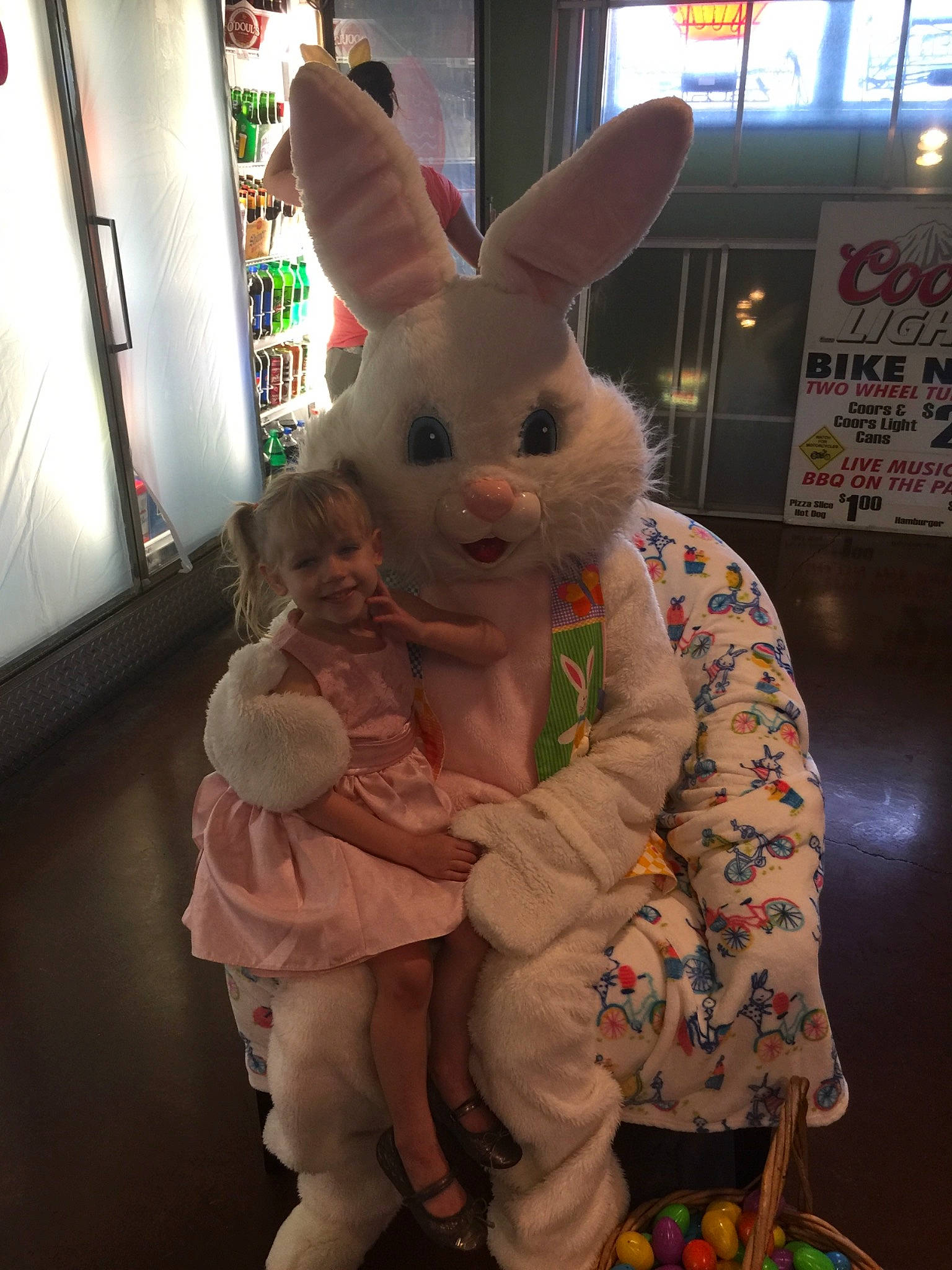 Brianna joined the competition — help win amazing prizes! costume, domestic_rabbit, ear, easter, easter_bunny, event, fawn, fur, holiday, joy, kangaroo, mascot, person, pink, rabbit, rabbits_and_hares