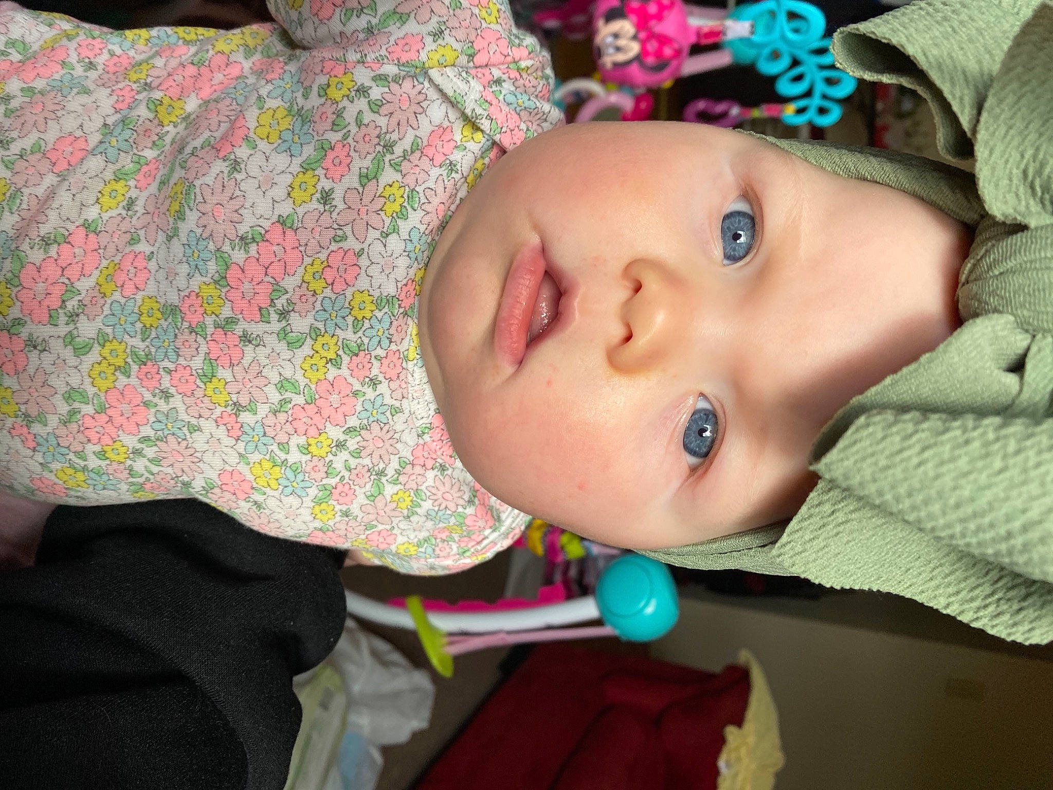 Maci is registered to the contest to win money with this photo: baby, baby_products, baby_toddler_clothing, beauty, cheek, child, eyelash, fashion_accessory, happy, hat, headwear, human_body, iris, lip, nose, pattern, person, pink, plant, skin
