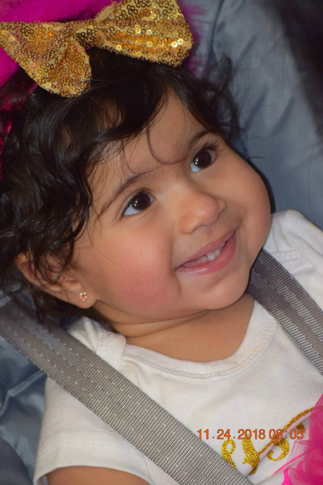 Kelly is registered to the contest to win money with this photo: cheek, child, fashion_accessory, hair_accessory, hat, headgear, joy, lip, person, skin, smile, toddler