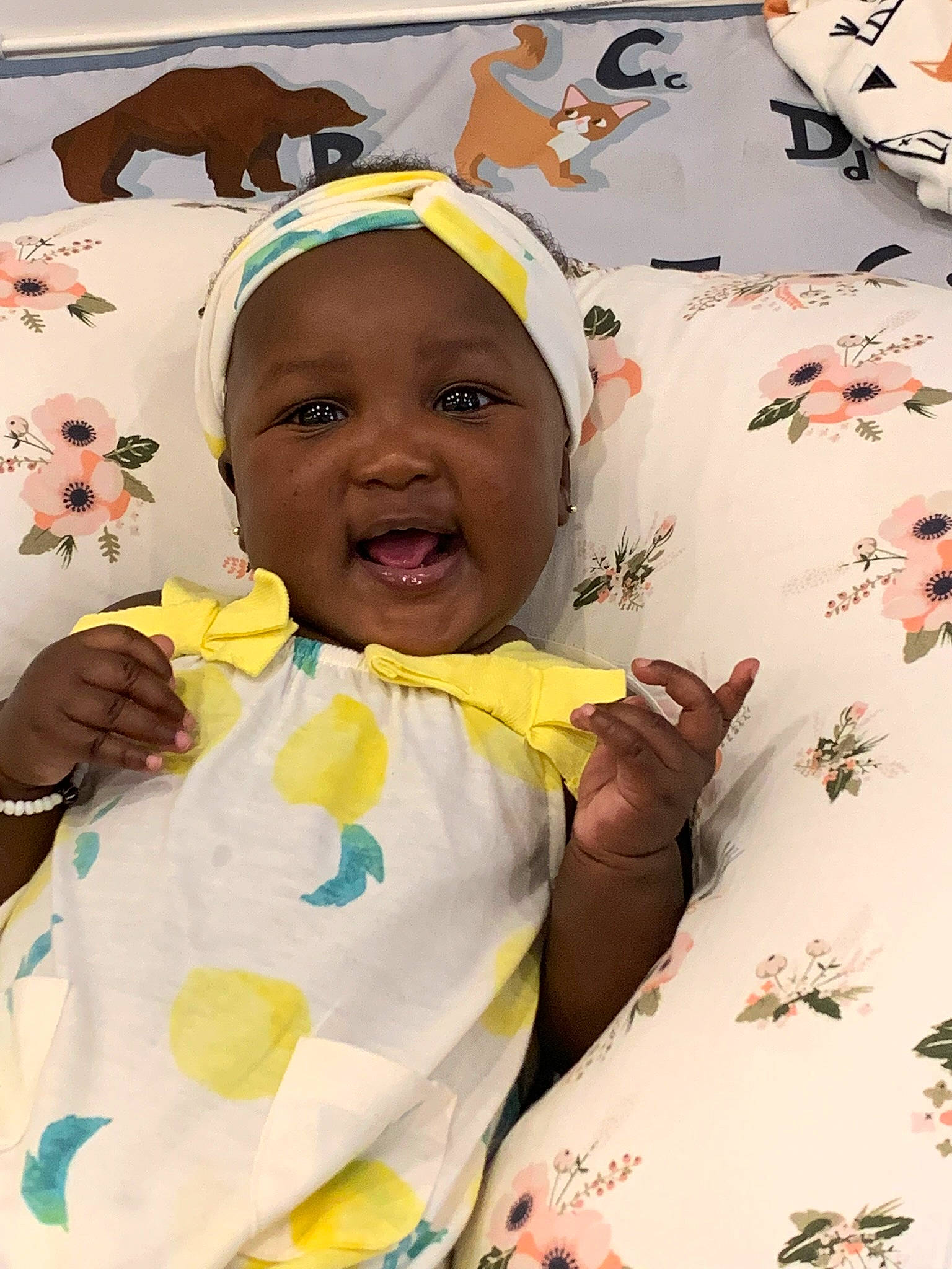 Aisha joined the competition — help win amazing prizes! baby, child, fun, happy, headwear, person, smile, toddler, yellow