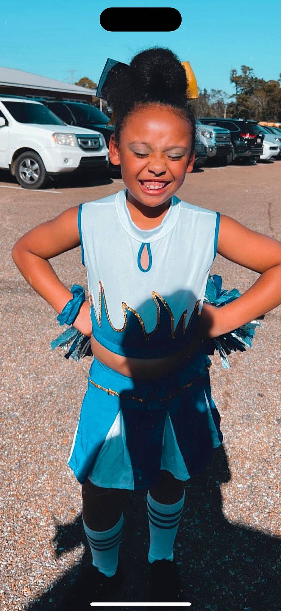 Layla Ariana joined the competition — help win amazing prizes! automotive_design, automotive_exterior, blue, car, child, electric_blue, event, fashion, fun, happy, joy, motor_vehicle, person, road, smile, t_shirt, tire, toddler, vehicle, vehicle_door