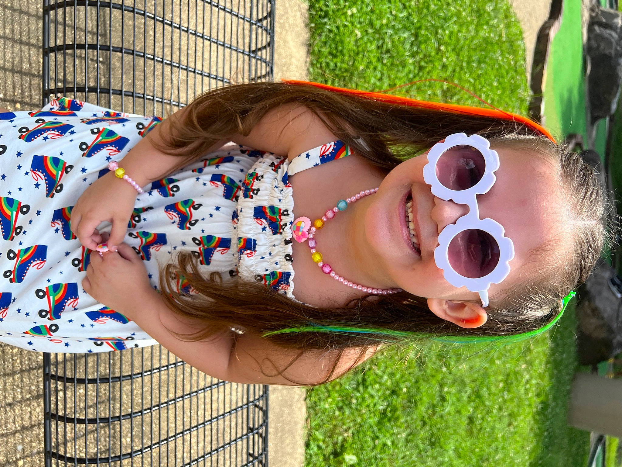 Sadie joined the competition — help win amazing prizes! abdomen, chest, eyewear, fashion_accessory, flesh, fun, grass, happy, human_leg, jewellery, joy, leisure, pattern, people_in_nature, person, sunglasses, thigh, trunk, vacation, wrist