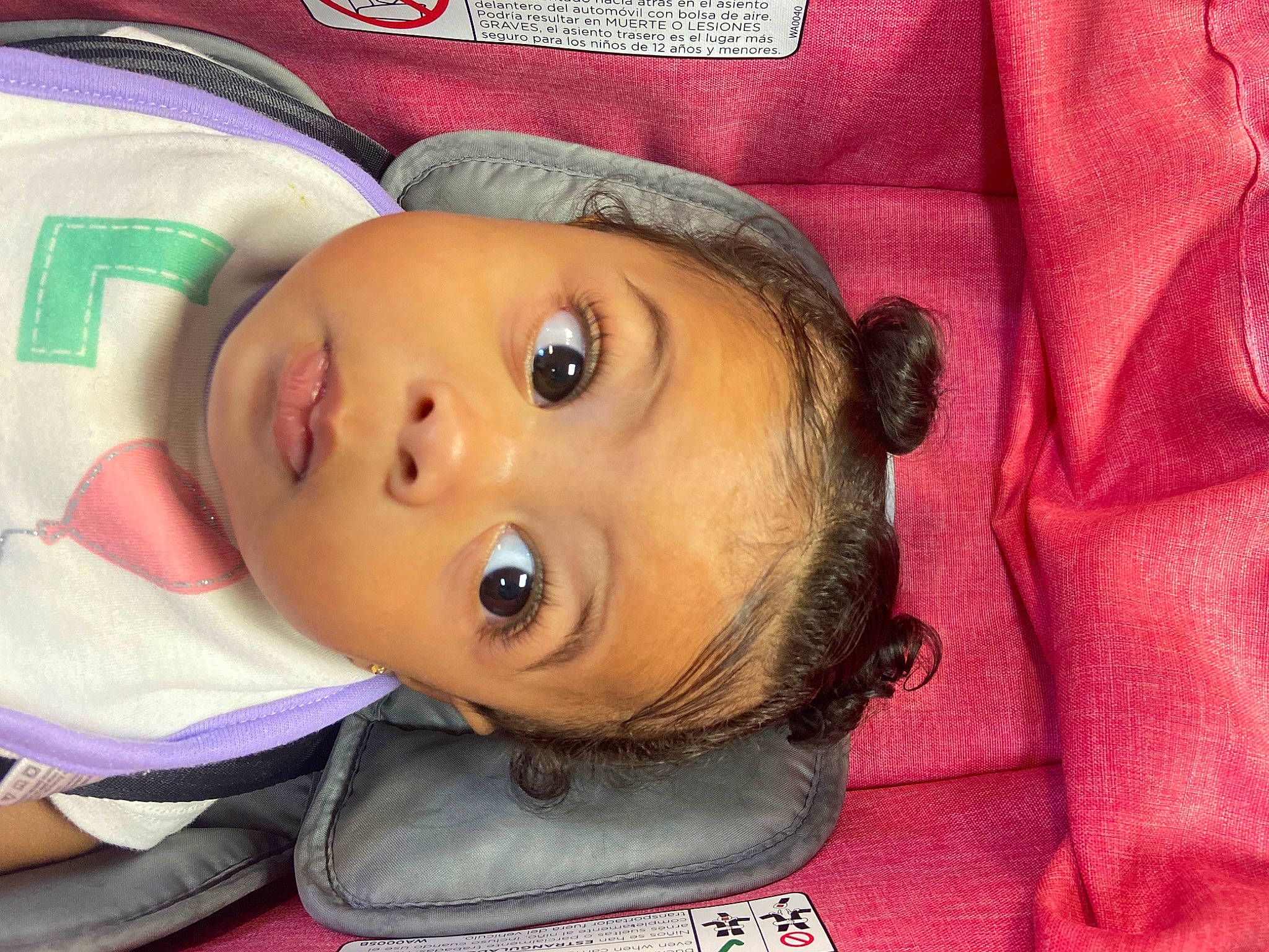 Londynn is registered to the contest to win money with this photo: cheek, child, chin, close_up, doll, eye, eyebrow, eyelash, face, fashion_accessory, forehead, head, iris, lip, mouth, nose, person, pink, skin, surprise