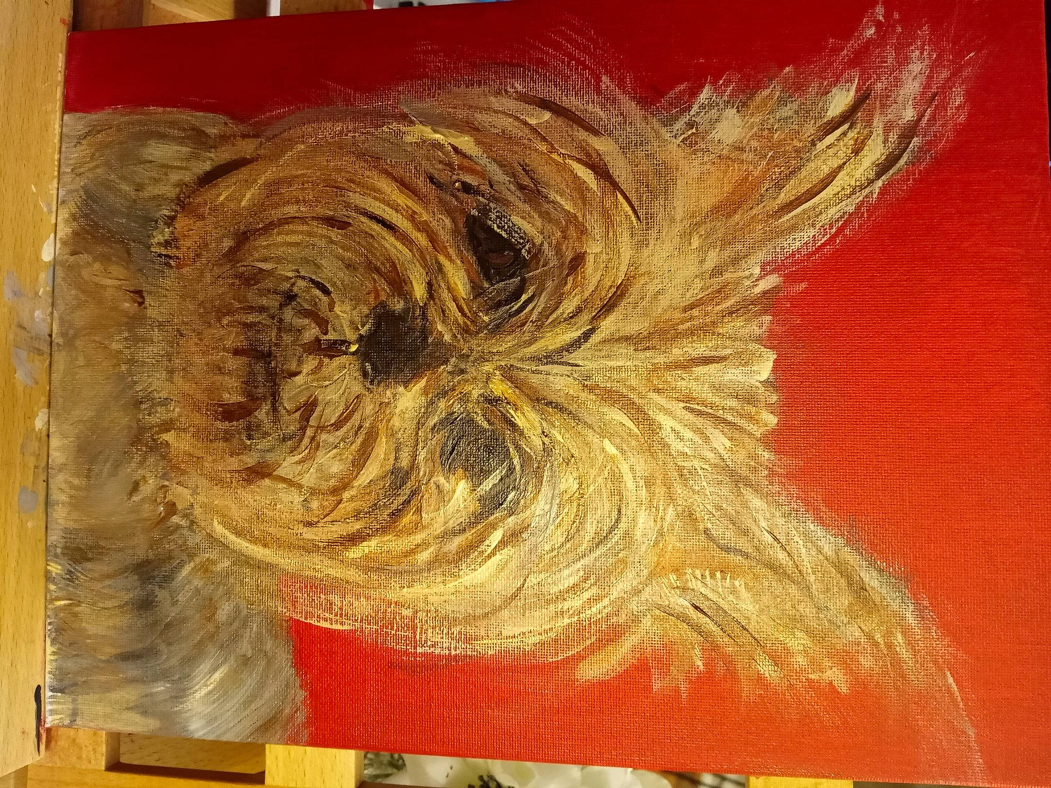 Cocoa joined the competition — help win amazing prizes! art, event, fashion_accessory, feather, fictional_character, flooring, fur, hardwood, illustration, liver, natural_material, paint, painting, pattern, rectangle, thread, visual_arts, wood, wood_stain, wool