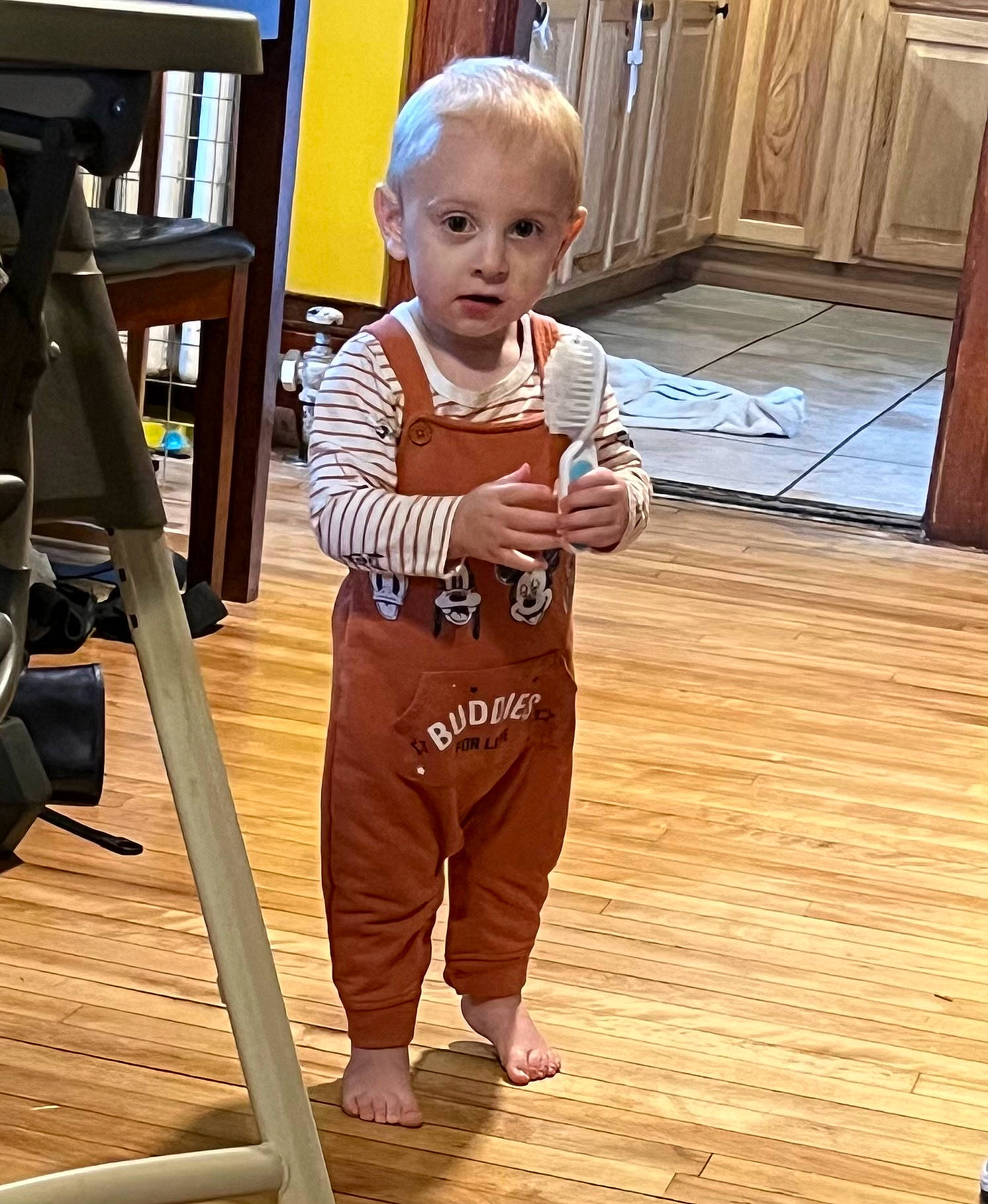 Noè joined the competition — help win amazing prizes! baby, baby_toddler_clothing, cabinetry, child, floor, flooring, happy, hardwood, joint, laminate_flooring, person, plank, room, sleeve, standing, surprise, toddler, varnish, waist, wood