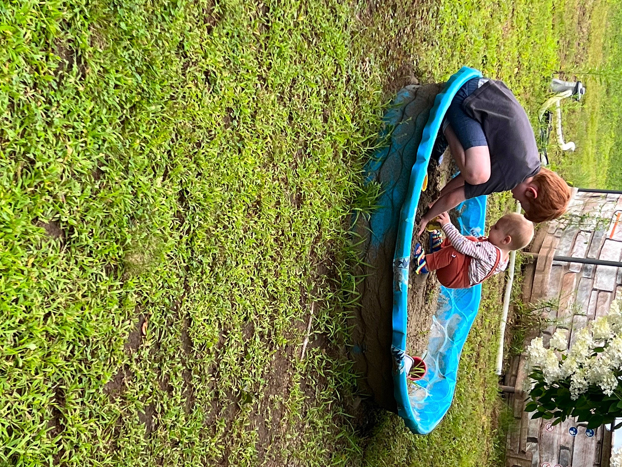 Noè joined the competition — help win amazing prizes! electric_blue, fun, garden, grass, grass_family, grassland, groundcover, landscape, leisure, pasture, people_in_nature, person, plant, plantation, recreation, shrub, soil, surfboard, toddler