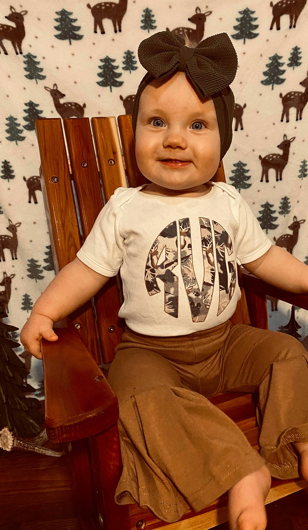 Raelynn joined the competition — help win amazing prizes! baby, baby_toddler_clothing, chair, cheek, child, doll, fashion_accessory, fun, happy, head, headgear, headwear, joy, pattern, person, sitting, sleeve, smile, t_shirt, toddler