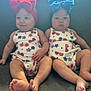 Kaileeanpaisley joined the competition — help win amazing prizes! baby, infant, toddler, child, bow_headband, red_bow, blue_bow, matching_outfits, sitting, couch, indoors, cute, chubby_cheeks, barefoot, summer_clothes, patriotic, stars, stripes, two_children, portrait
