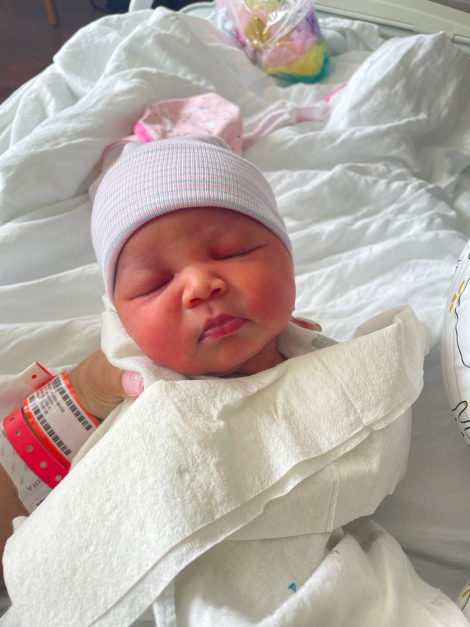 Alayiah joined the competition — help win amazing prizes! baby, baby_products, baby_safety, baby_sleeping, baby_toddler_clothing, bedding, bedtime, blanket, carmine, child, comfort, hat, headwear, linens, nap, person, product, room, skin, sleep