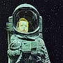 baby, astronaut_suit, space, stars, helmet, cosplay, child, floating, black_background, curious_expression, space_explorer, space_theme, costume, helmet_glass, outer_space, space_travel, spacesuit, child_face, portrait, fantasy