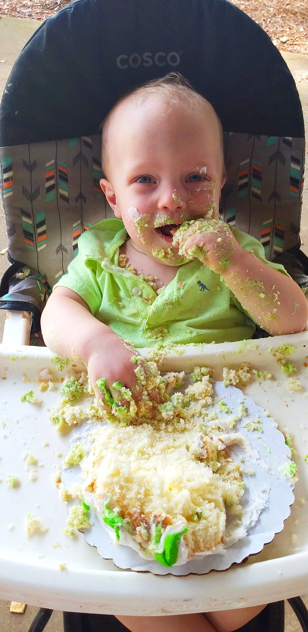 Sawyer is registered to the contest to win money with this photo: baby, baby_toddler_clothing, chair, child, comfort_food, cuisine, dish, finger_food, food, food_craving, ingredient, leaf_vegetable, person, plate, produce, recipe, rice, smile, staple_food, tableware