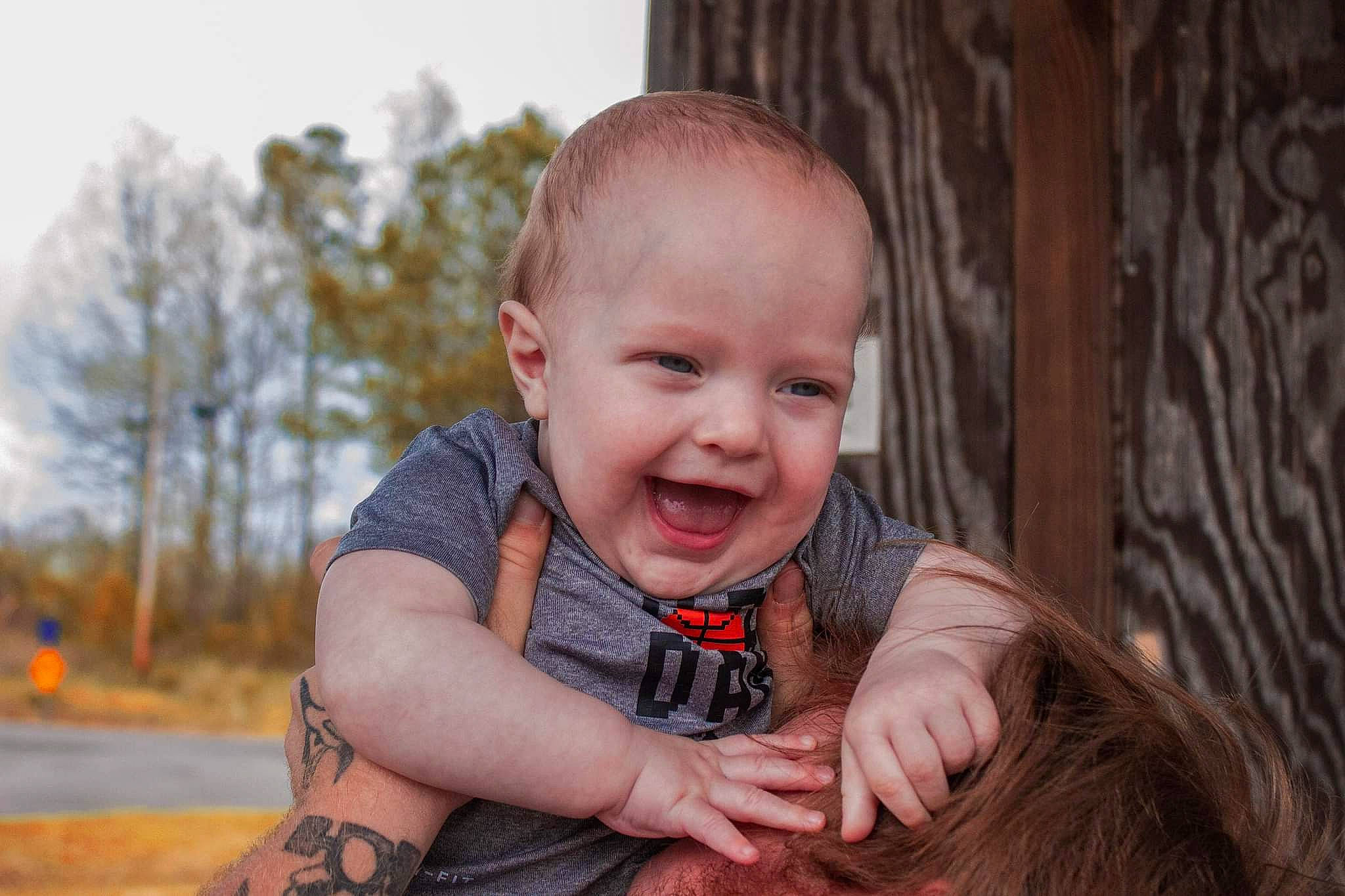 Sawyer joined the competition — help win amazing prizes! baby, baby_toddler_clothing, child, dress, facial_expression, flash_photography, gesture, grass, hand, happy, leisure, people_in_nature, person, plant, skin, sky, smile, t_shirt, toddler, tree