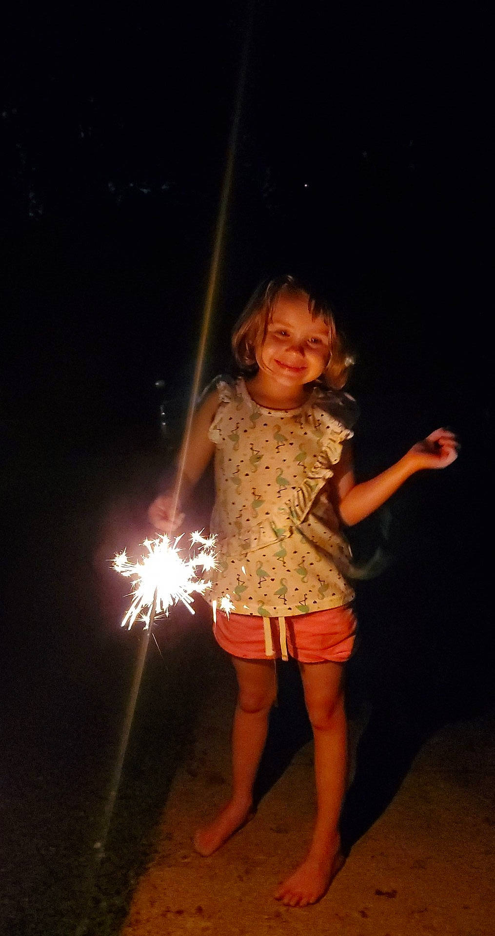 Anna joined the competition — help win amazing prizes! child, fun, joy, night, party_supply, person, recreation, smile, sparkler