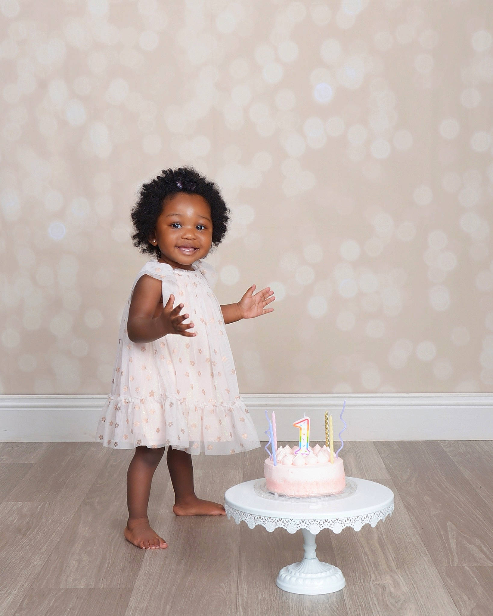 Charleigh is registered to the contest to win money with this photo: birthday_cake, cake, cake_decorating, cake_decorating_supply, child, dessert, dress, event, flash_photography, food, happy, icing, joy, party_supply, person, photograph, pink, smile, sugar_cake, table