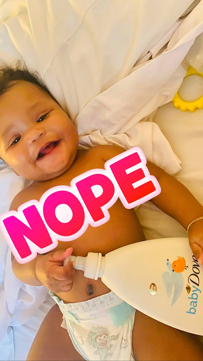 Ashalee joined the competition — help win amazing prizes! baby, baby_sleeping, child, comfort, eyelash, fashion_accessory, finger, font, fun, gesture, happy, love, magenta, nail, person, photo_caption, room, smile, thumb, toddler