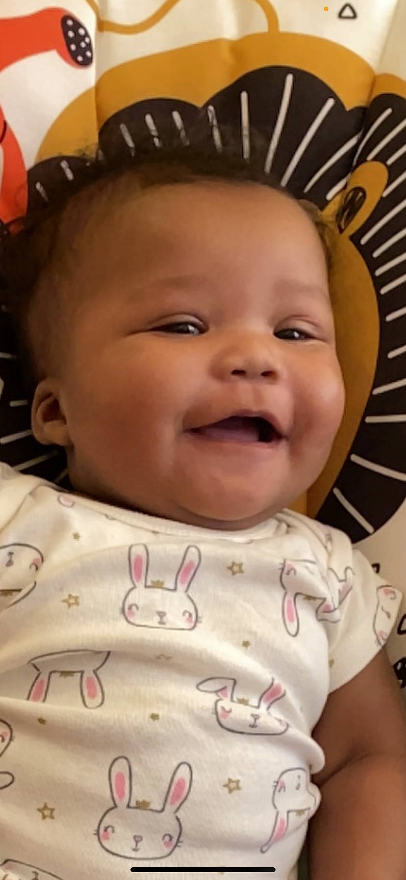 Ashalee is registered to the contest to win money with this photo: baby, baby_toddler_clothing, cheek, chin, eye, eyebrow, face, facial_expression, forehead, hairstyle, head, human, lip, mouth, nose, organ, person, product, skin, smile