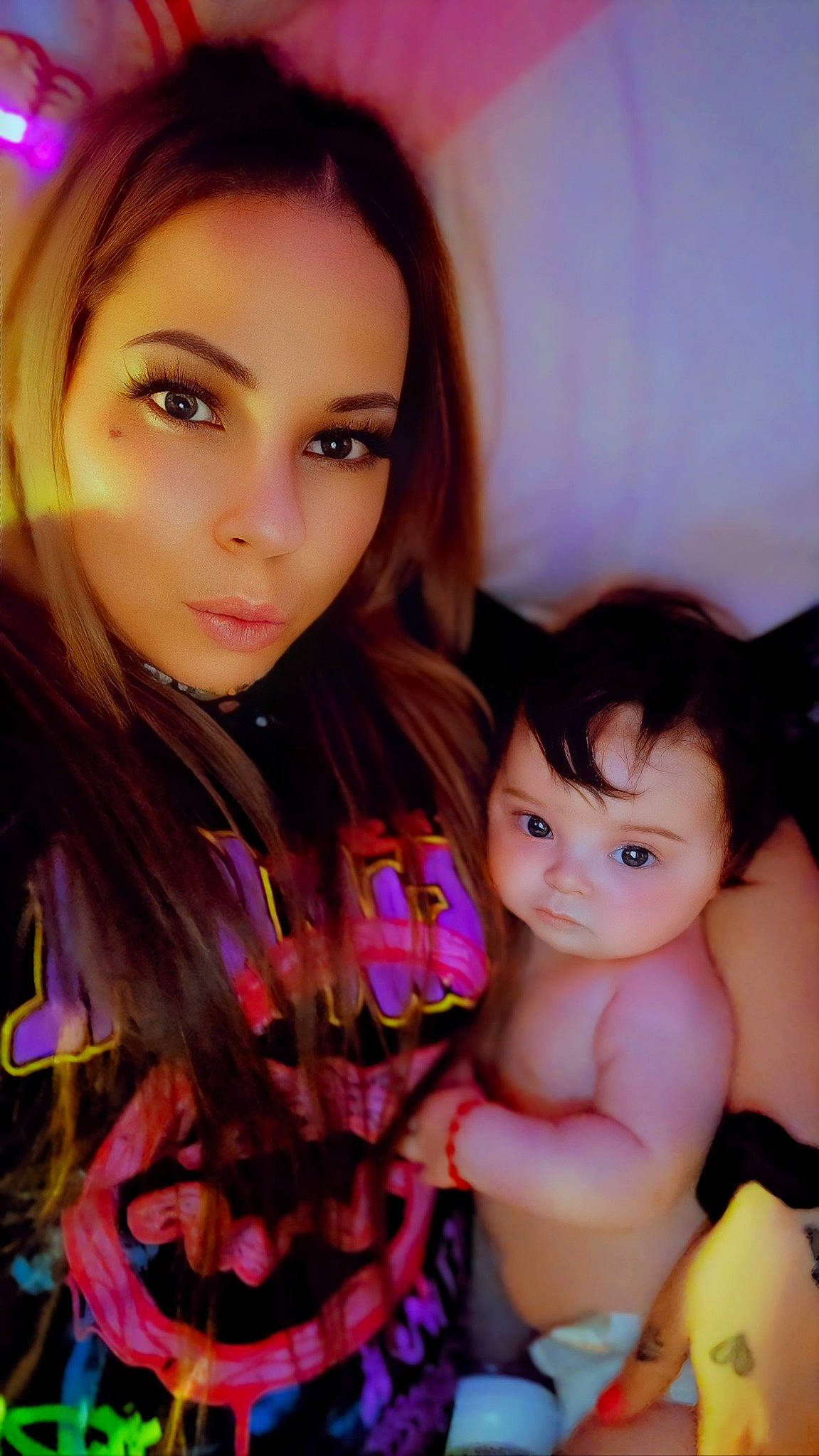 Journei Aliviah joined the competition — help win amazing prizes! black_hair, eyebrow, eyelash, face, facial_expression, flash_photography, gesture, hairstyle, happy, iris, lip, long_hair, mouth, muscle, organ, person, pink, purple, skin, thumb