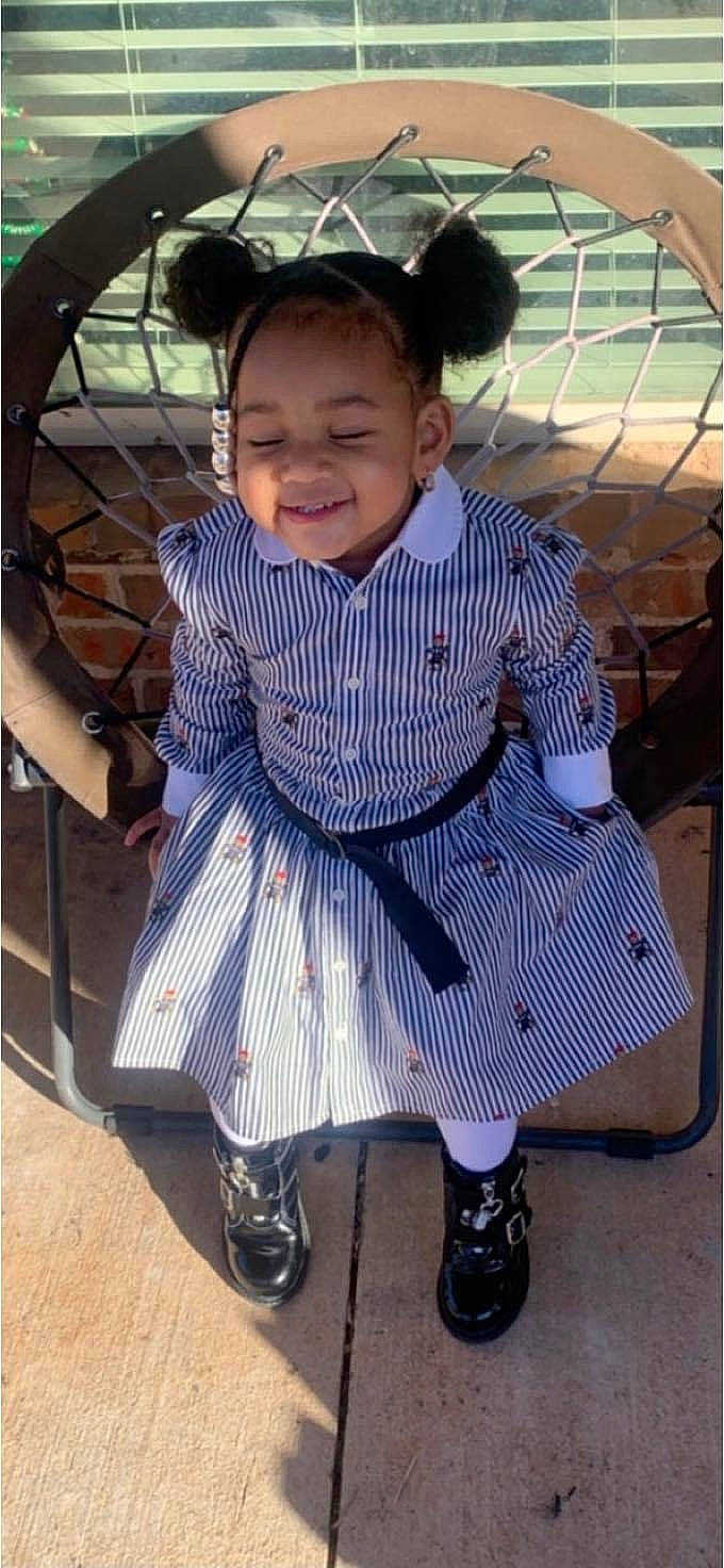 Karma joined the competition — help win amazing prizes! baby, baby_toddler_clothing, child, child_model, day_dress, design, dress, eye, facial_expression, joy, laugh, mouth, one_piece_garment, pattern, person, polka_dot, sleeve, sock, textile, toddler