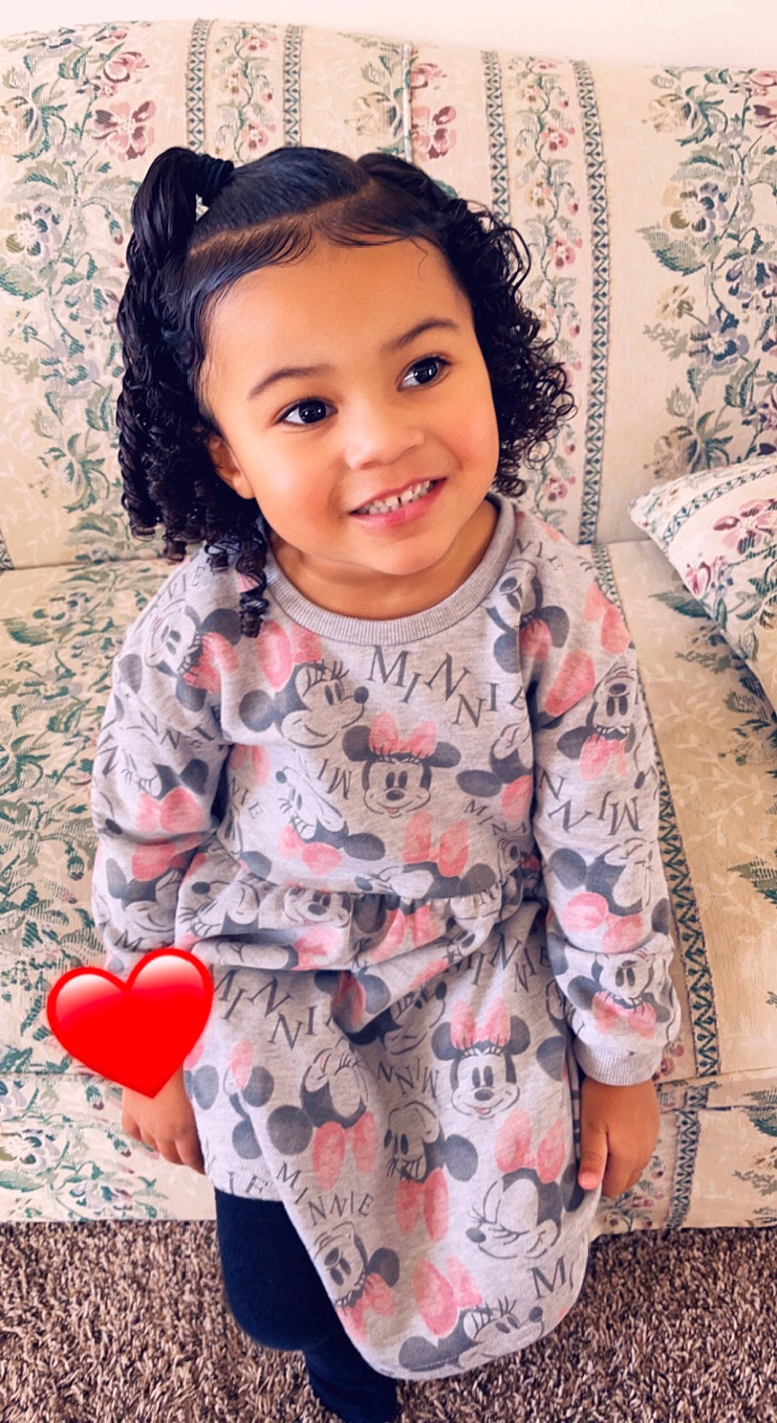 Adrianna is registered to the contest to win money with this photo: arm, baby_toddler_clothing, cheek, clothing, eye, face, facial_expression, hair, hairstyle, hand, happy, head, joy, lip, neck, nose, person, pink, skin, sleeve