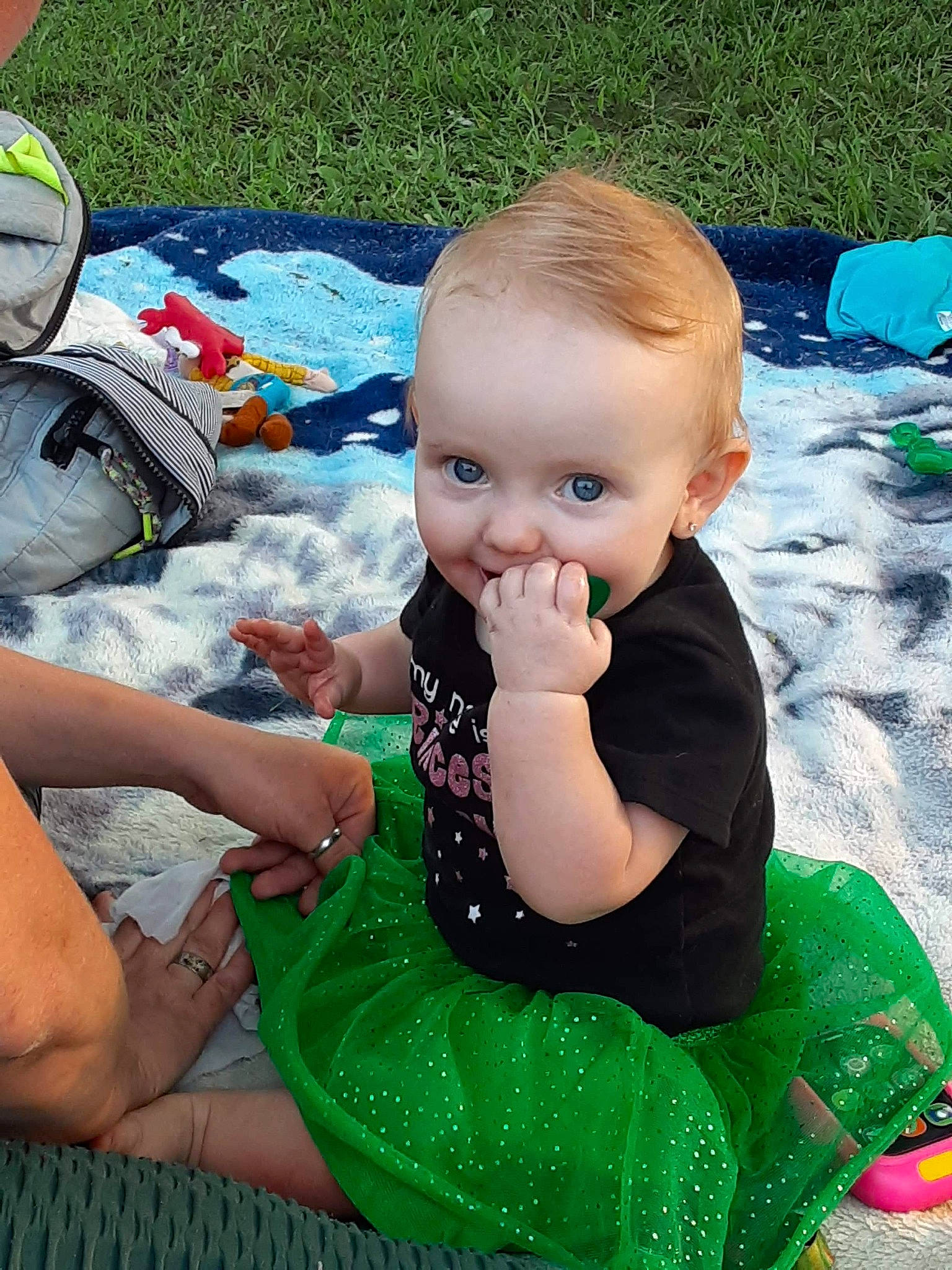 Abbigail is registered to the contest to win money with this photo: baby, child, fun, grass, leisure, person, play, toddler