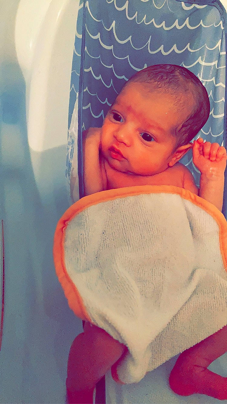 Blakelynn joined the competition — help win amazing prizes! baby, baby_safety, baby_sleeping, baby_toddler_clothing, cheek, child, comfort, eyebrow, finger, headgear, linens, lip, mouth, nose, orange, person, pink, product, skin, textile