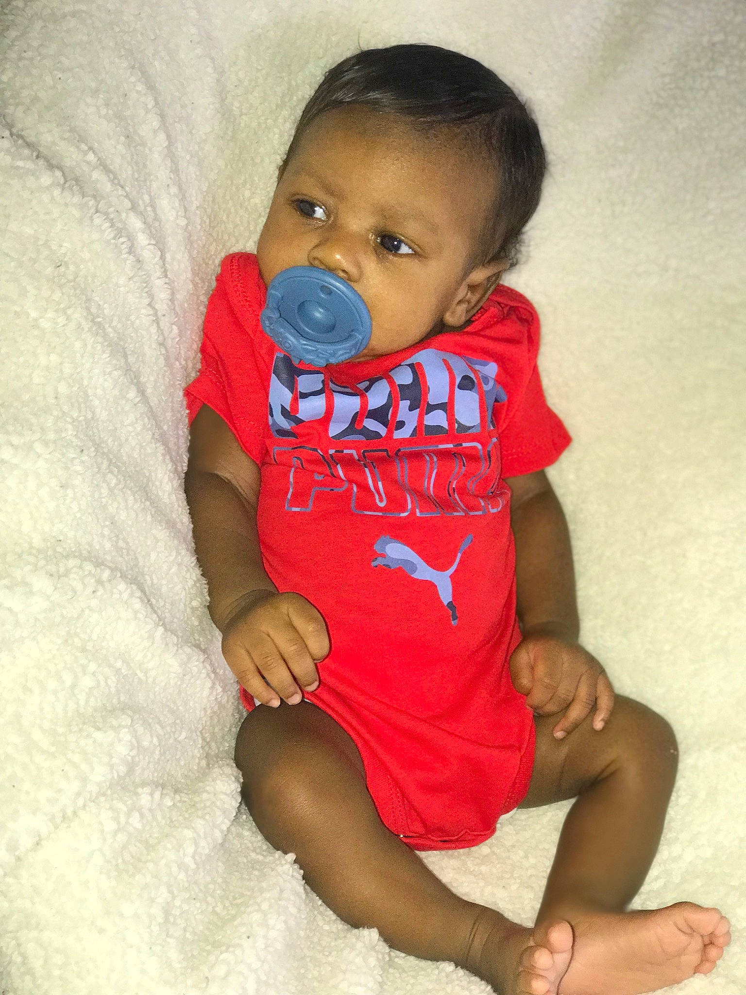 Karson joined the competition — help win amazing prizes! baby, baby_toddler_clothing, cheek, chin, comfort, eye, face, finger, hand, happy, head, human_body, iris, leg, neck, nose, person, skin, sleeve, t_shirt