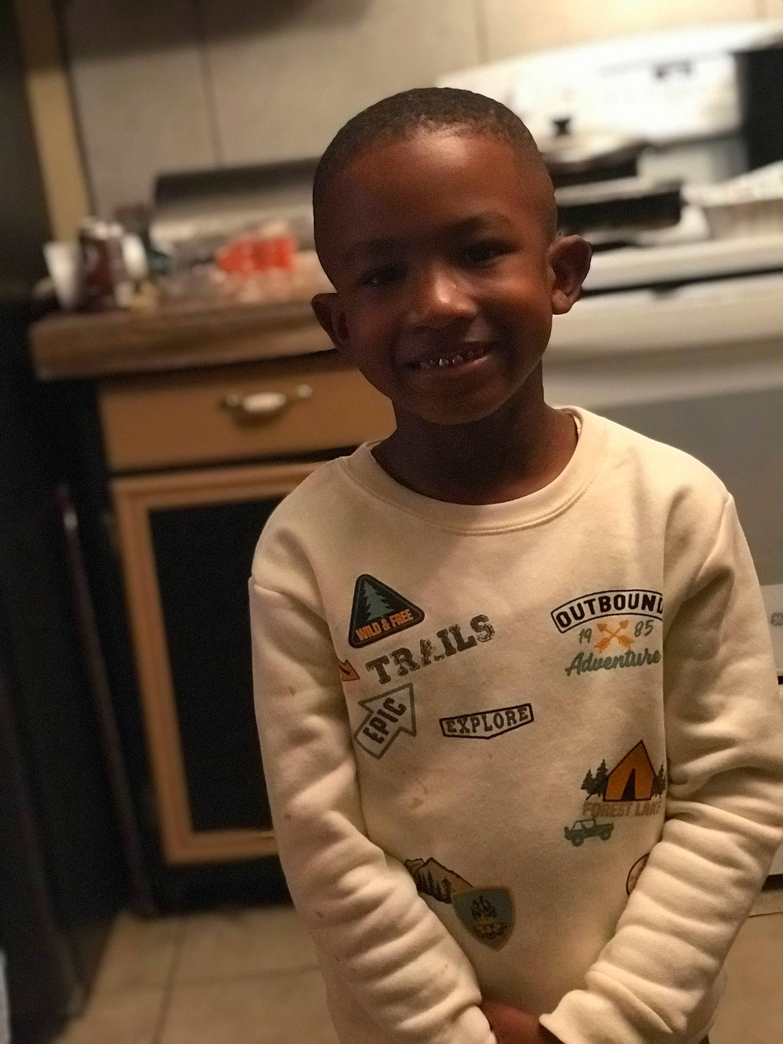 Robert Jr joined the competition — help win amazing prizes! cheek, child, chin, cool, face, facial_expression, flooring, forehead, hair, happy, head, human_body, joy, mouth, nose, person, room, skin, sleeve, smile