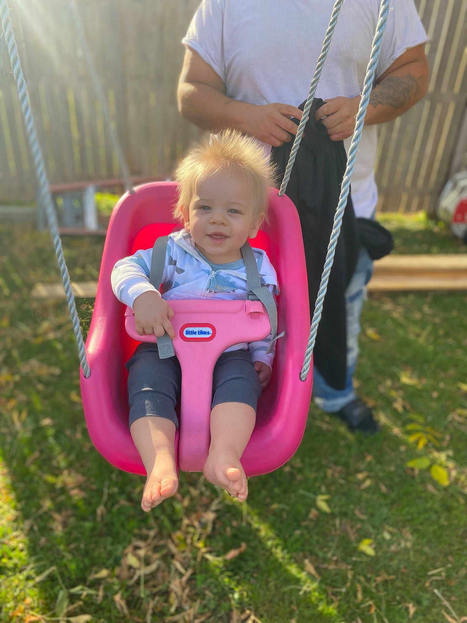 Nolan joined the competition — help win amazing prizes! baby, baby_products, baby_toddler_clothing, child, city, event, fun, grass, happy, lawn, leisure, magenta, outdoor_play_equipment, people_in_nature, person, plant, playground, recreation, smile, swing