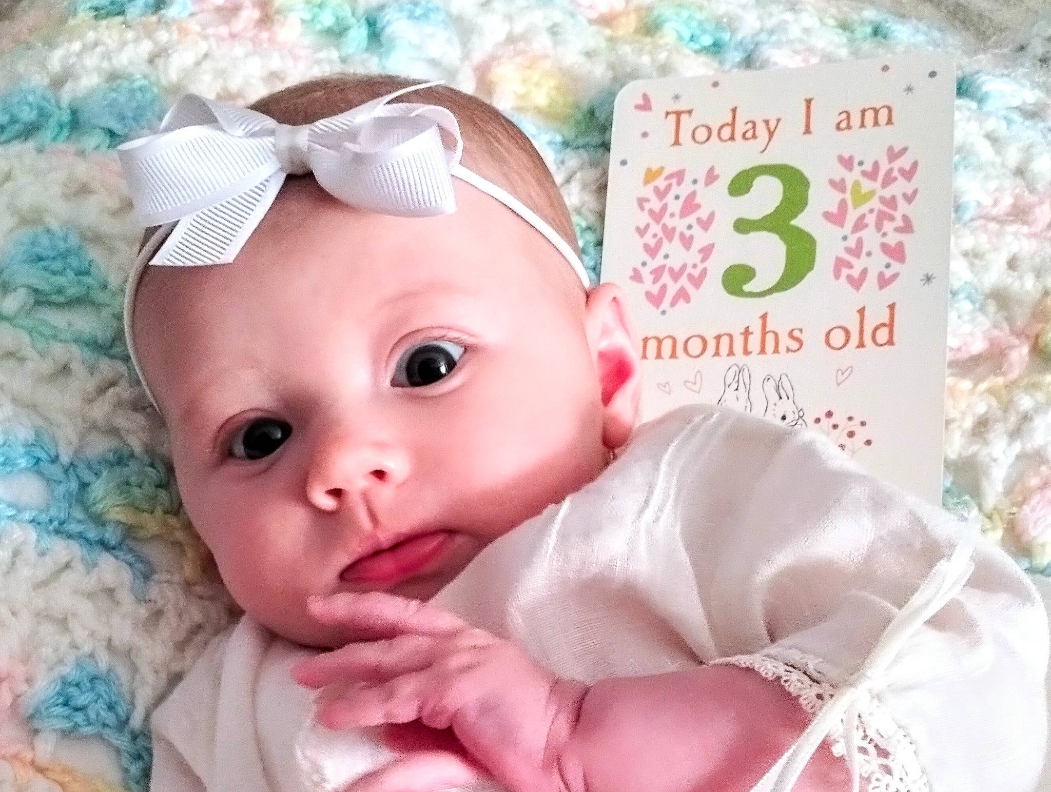 Victoria joined the competition — help win amazing prizes! baby, baby_products, baby_toddler_clothing, cheek, child, event, eye, fashion_accessory, font, gesture, happy, headwear, linens, person, pink, service, skin, thumb, toddler, toy