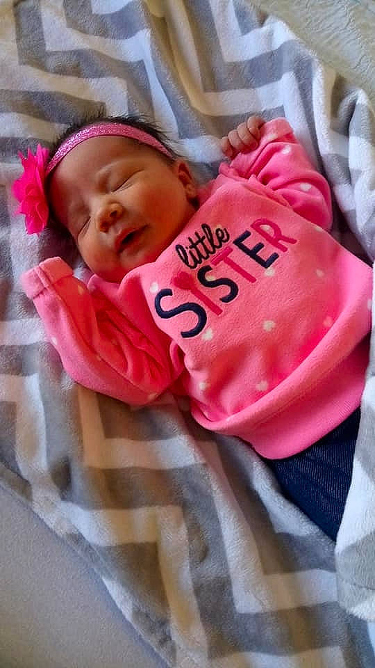 Briana joined the competition — help win amazing prizes! baby, baby_toddler_clothing, birth, blanket, cheek, child, linens, nap, person, pink, product, sleep, textile, toddler