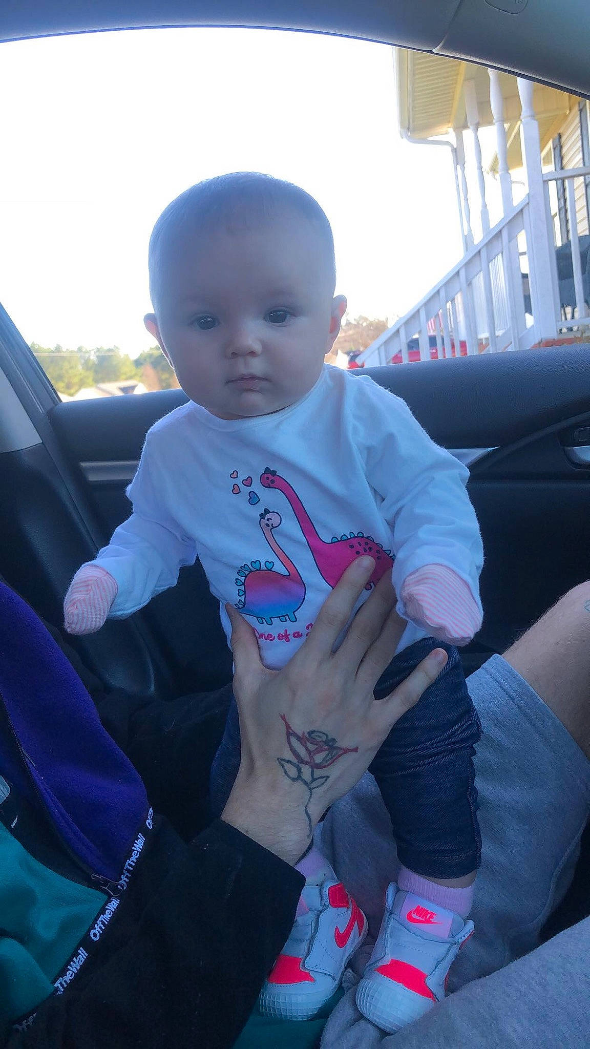 Laylah joined the competition — help win amazing prizes! baby, car, child, cool, person, skin, smile, t_shirt, toddler, vacation