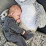 Aaron a rejoint le concours — aidez-le/la à gagner de superbes lots ! baby, sleeping, plush_toy, koala, couch, blanket, grey_clothing, soft_texture, indoor, child, cozy, resting, cute, toddler, furniture, stuffed_animal, relaxation, home, comfort, peaceful