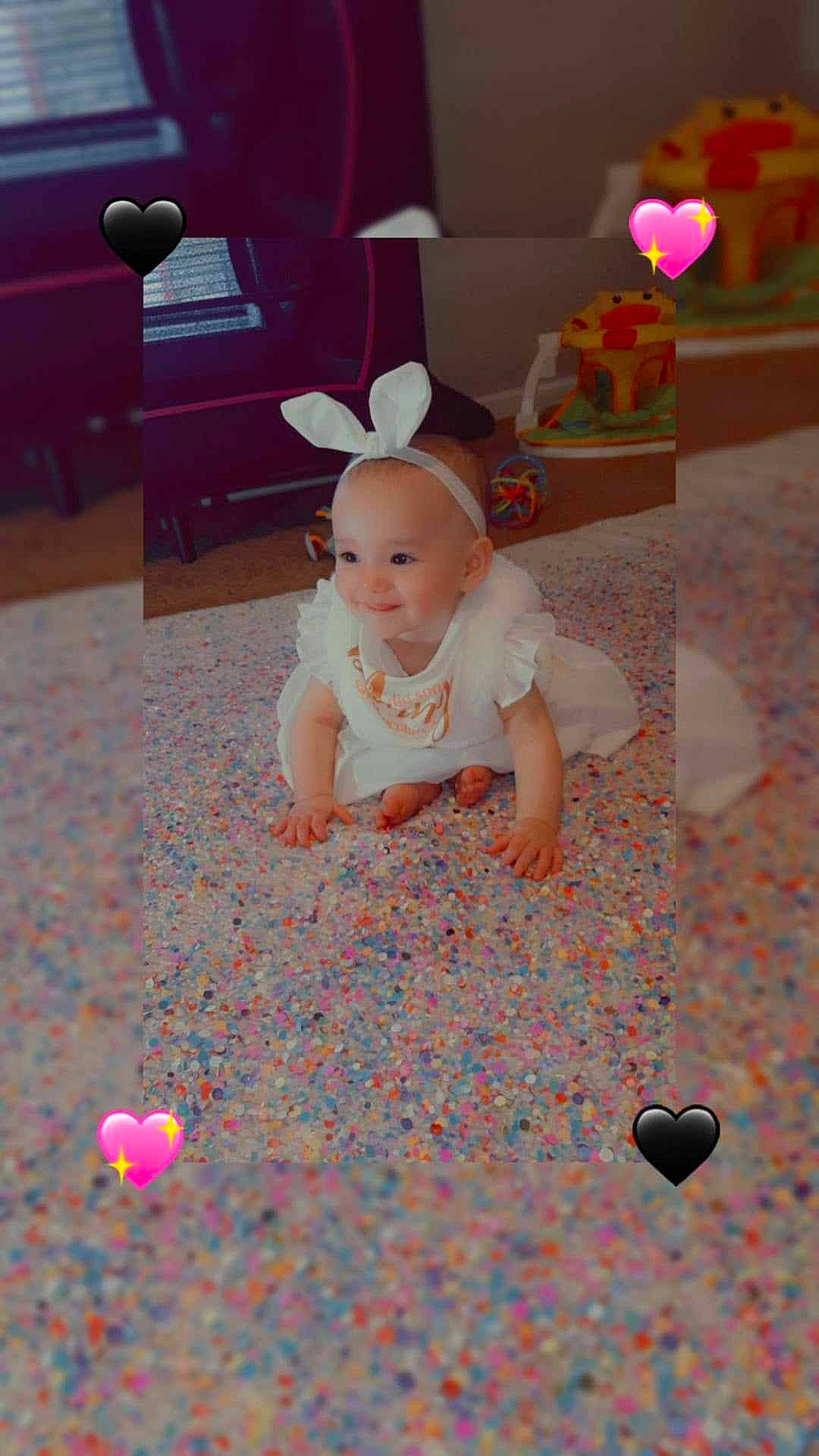 Raelynn joined the competition — help win amazing prizes! baby, baby_toddler_clothing, child, event, floor, flooring, fun, grass, happy, hardwood, joy, leisure, mammal, party_supply, person, petal, pink, play, room, toddler