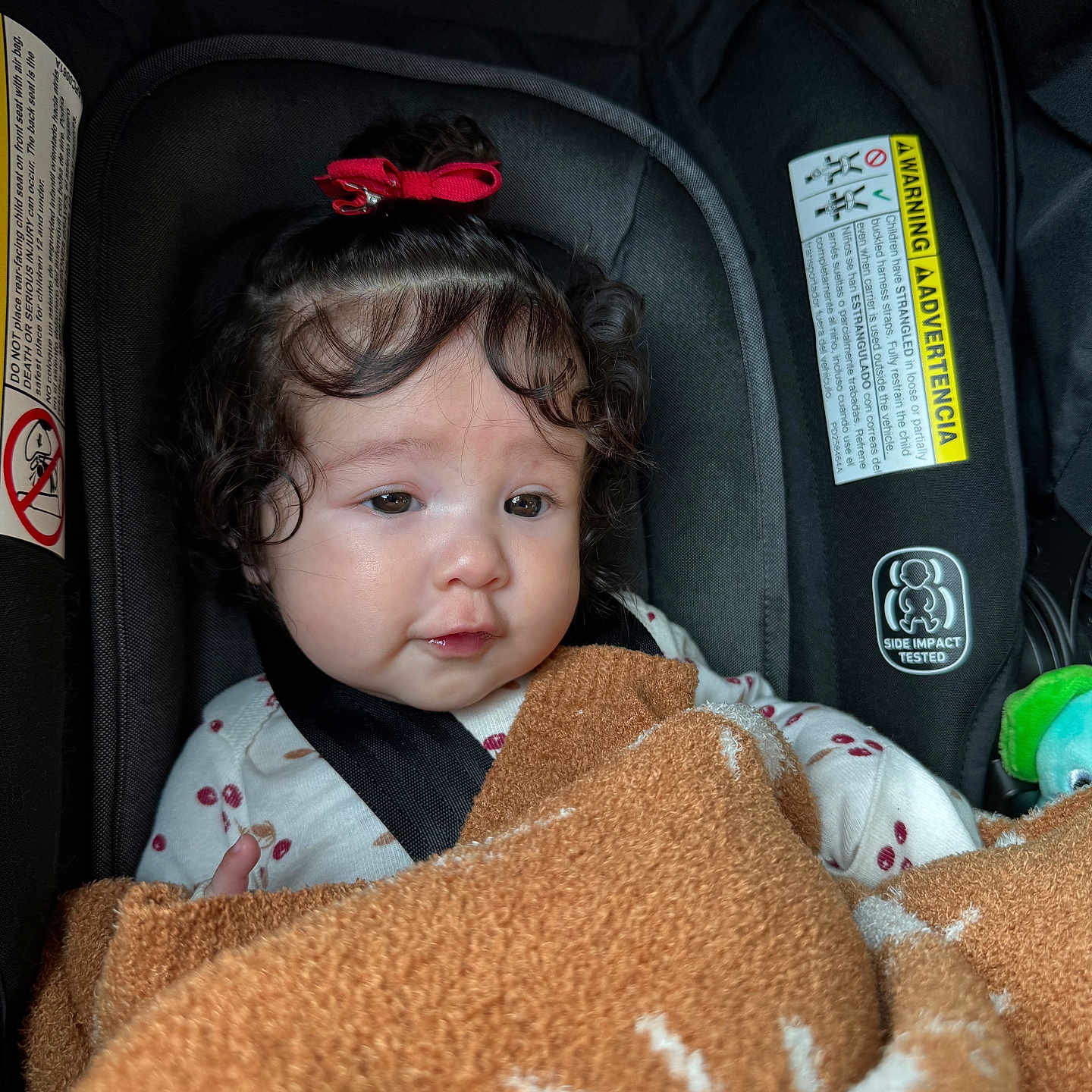 Darleen is registered to the contest to win money with this photo: baby, blanket, bodypart, car, car_interior, carseat, crib, cushion, face, finger, furniture, head, homedecor, infantbed, person, photography, portrait, stroller, transportation, vehicle