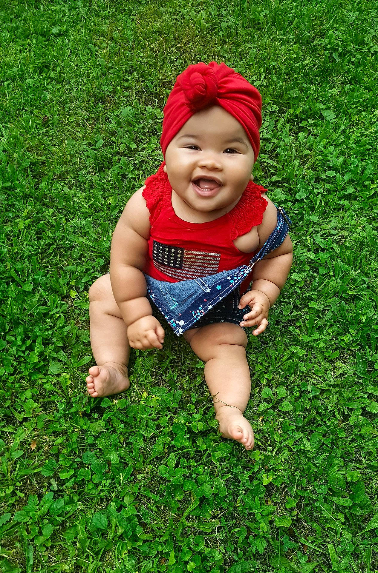 Za'Niyah is registered to the contest to win money with this photo: cap, child, fun, girl, grass, green, headgear, infant, joy, lawn, leaf, meadow, person, plant, smile, toddler, tree
