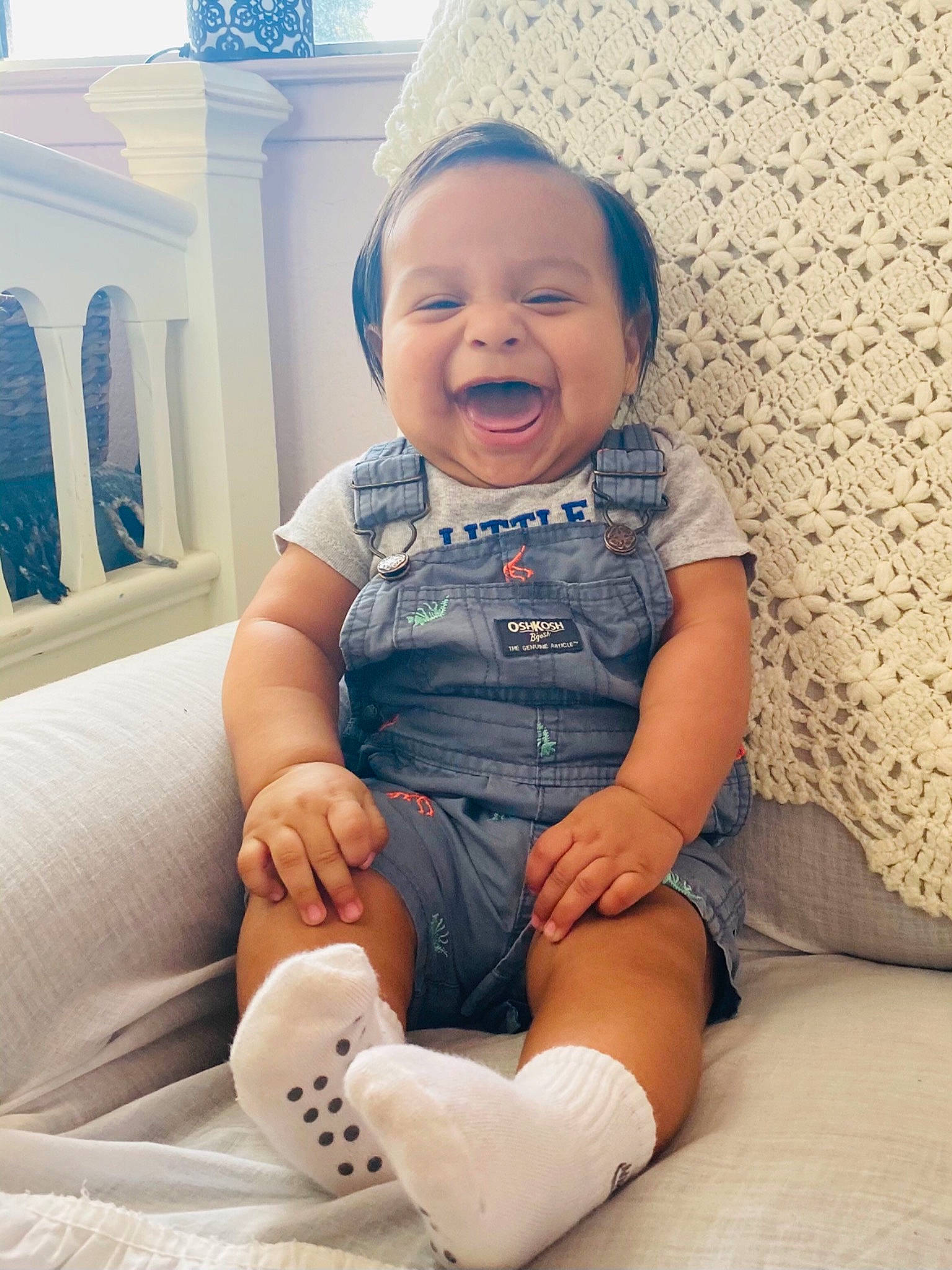 Gustavo joined the competition — help win amazing prizes! azure, baby_toddler_clothing, blue, comfort, facial_expression, finger, hairstyle, happy, knee, leg, mouth, person, photograph, skin, sleeve, smile, standing, textile, thigh, toddler