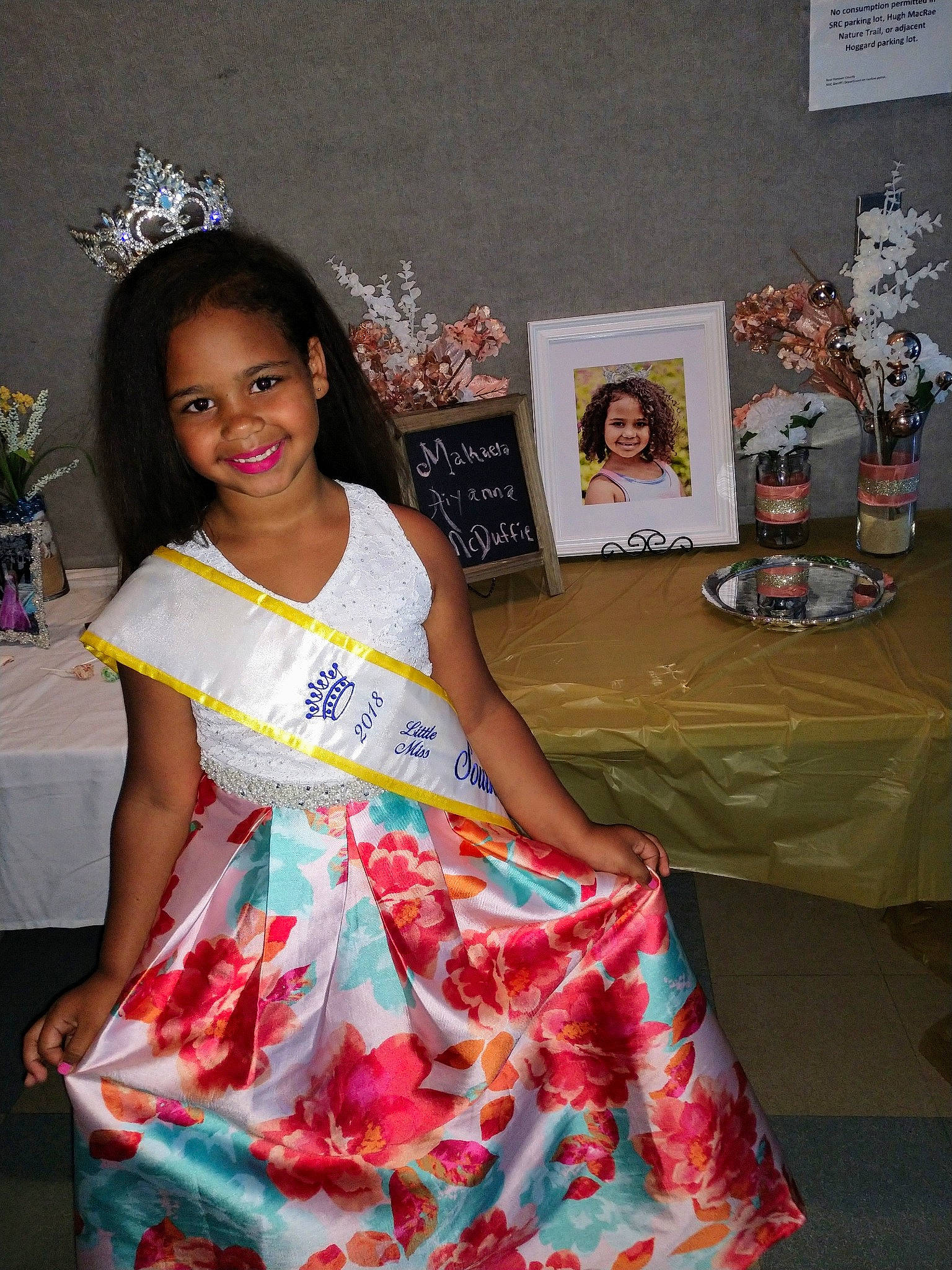 Makaela is registered to the contest to win money with this photo: child, clothing, dress, fashion, fashion_design, joy, party, pattern, person, pink, textile