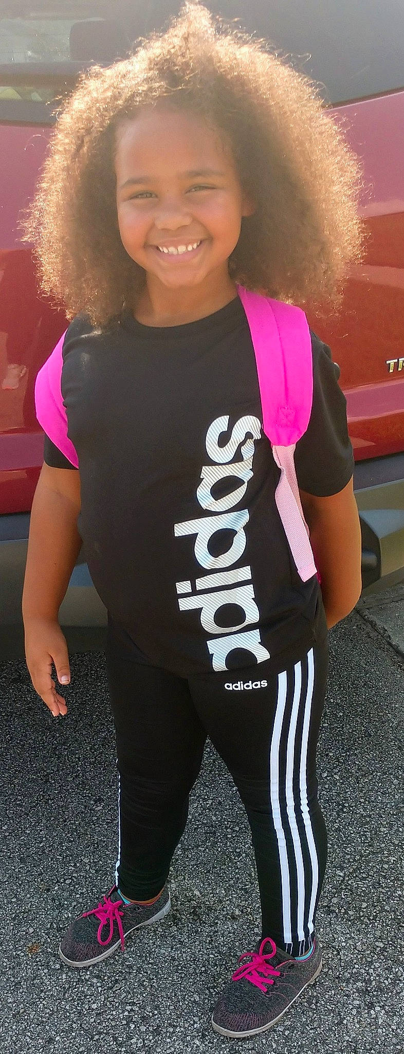 Makaela joined the competition — help win amazing prizes! clothing, hip, joy, leg, leggings, person, pink, spandex, sportswear, t_shirt, thigh, tights