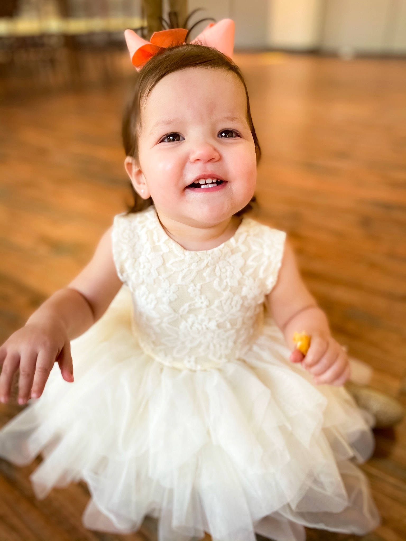 Cathryn joined the competition — help win amazing prizes! baby, baby_toddler_clothing, beauty, child, dress, face, flash_photography, flooring, happy, headpiece, iris, joy, person, photograph, pink, shoulder, skin, sleeve, smile, toddler