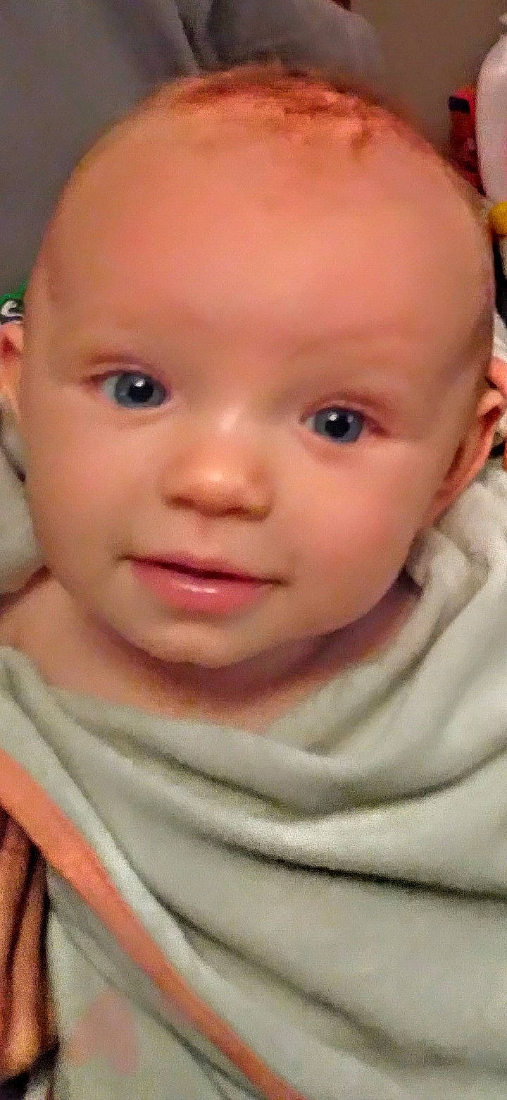 Hazie is registered to the contest to win money with this photo: baby_toddler_clothing, cheek, child, chin, ear, eye, eyebrow, eyelash, facial_expression, forehead, happy, iris, jaw, lip, mammal, mouth, nose, organ, person, photograph