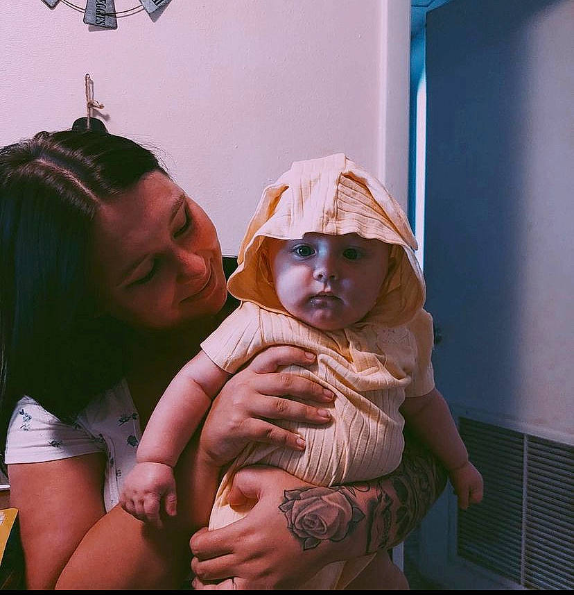 Calvin joined the competition — help win amazing prizes! abdomen, baby, child, comfort, elbow, event, fashion_accessory, flesh, fun, gesture, happy, headwear, hug, jewellery, love, mechanical_fan, person, room, service, smile