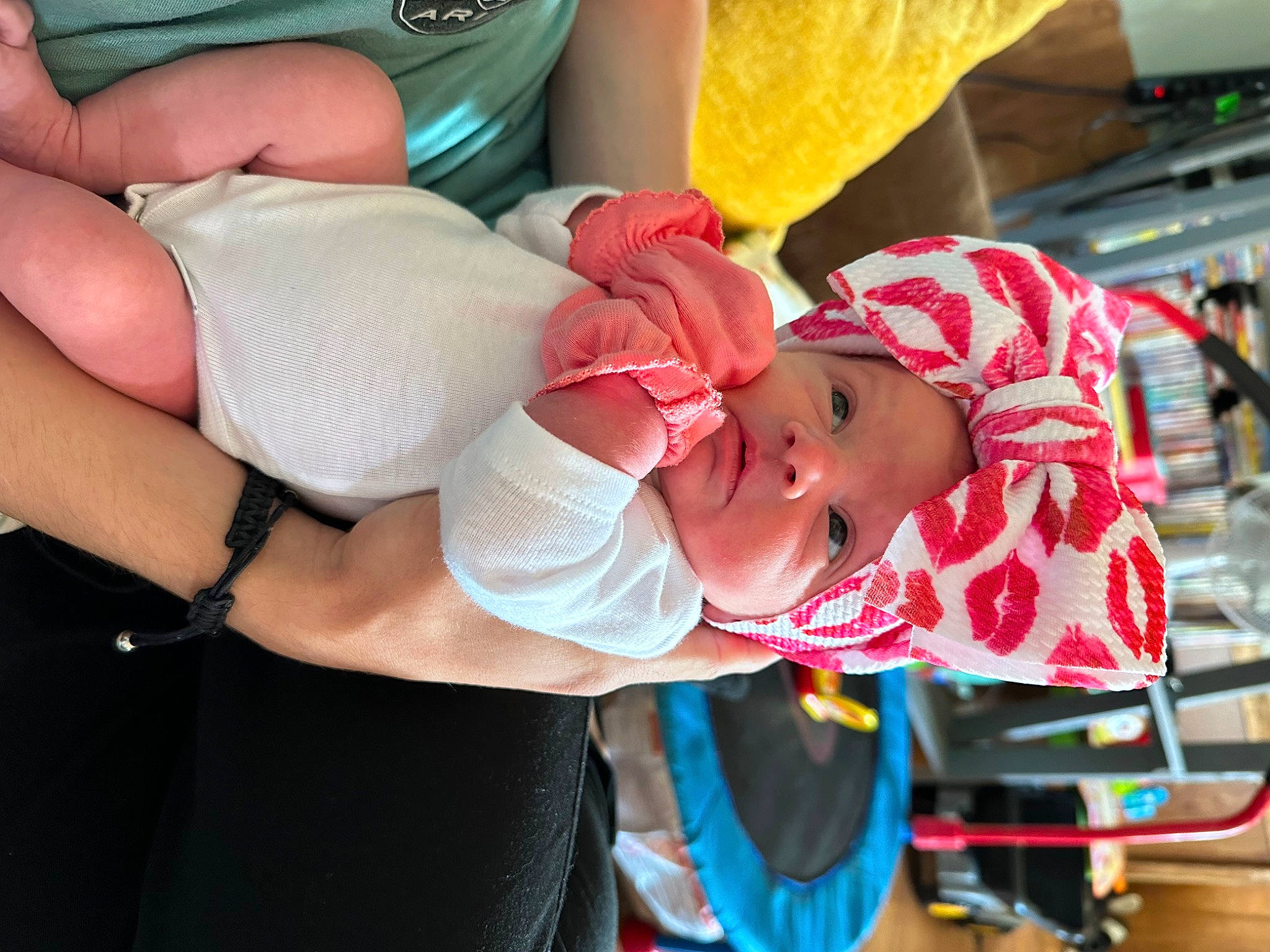 Nora Jean joined the competition — help win amazing prizes! abdomen, baby, baby_carriage, baby_products, baby_toddler_clothing, chest, child, elbow, event, fun, gesture, hand, hat, headgear, headwear, leisure, person, recreation, service, toddler