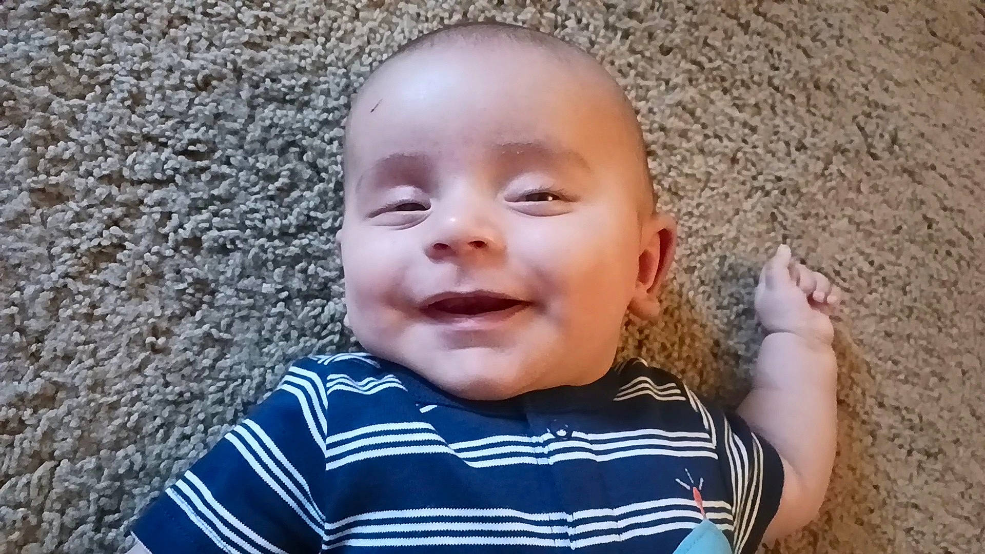 Jerry joined the competition — help win amazing prizes! baby, baby_laughing, baby_toddler_clothing, cheek, child, clothing, fun, gesture, grass, happy, iris, lip, nose, people, people_in_nature, person, skin, sleeve, smile, t_shirt