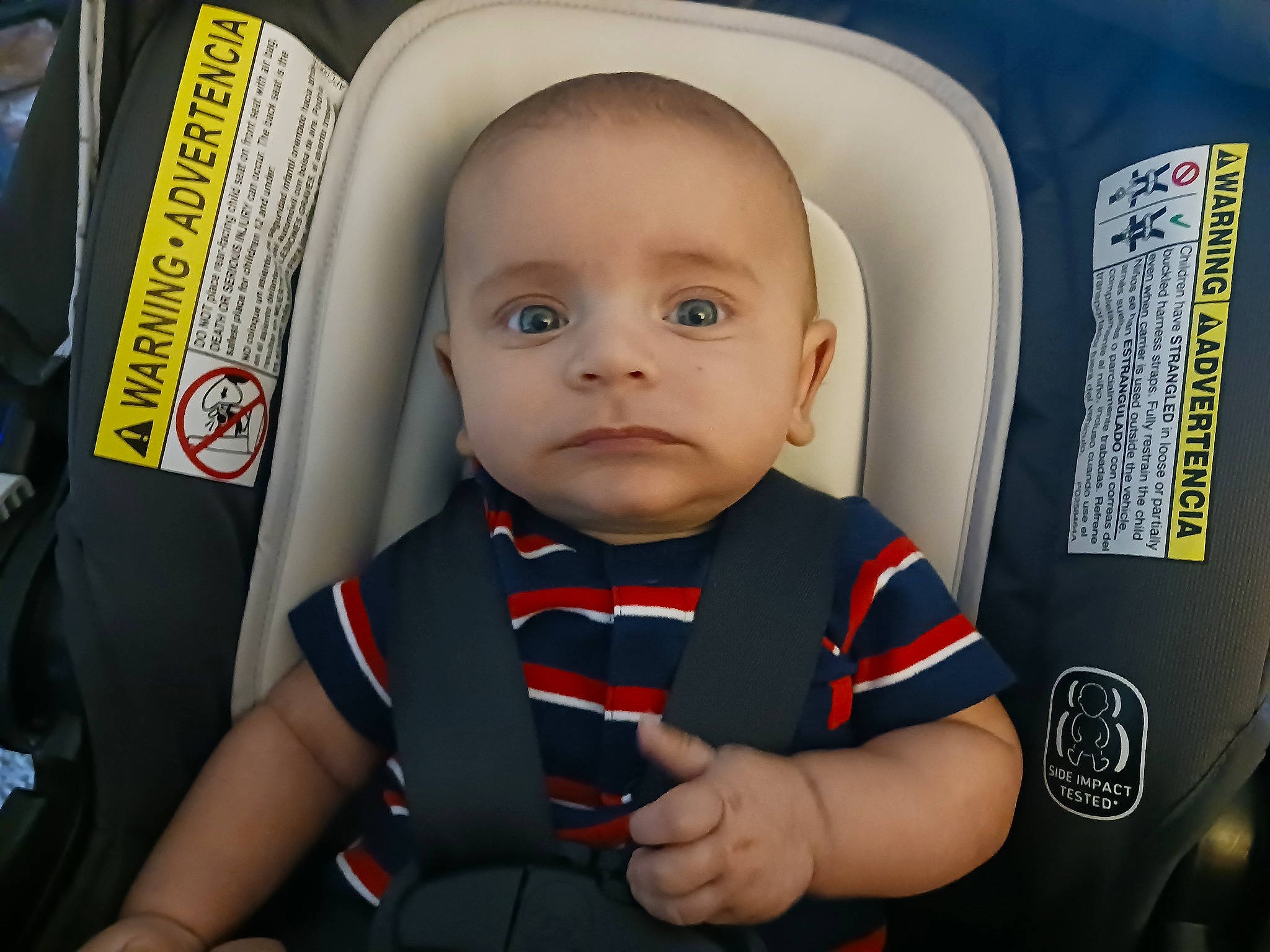 Jerry joined the competition — help win amazing prizes! airline, auto_part, automotive_design, baby, baby_products, baby_toddler_clothing, car_seat, car_seat_cover, child, comfort, family_car, fun, motor_vehicle, person, personal_protective_equipment, seat_belt, sitting, sleeve, t_shirt, toddler