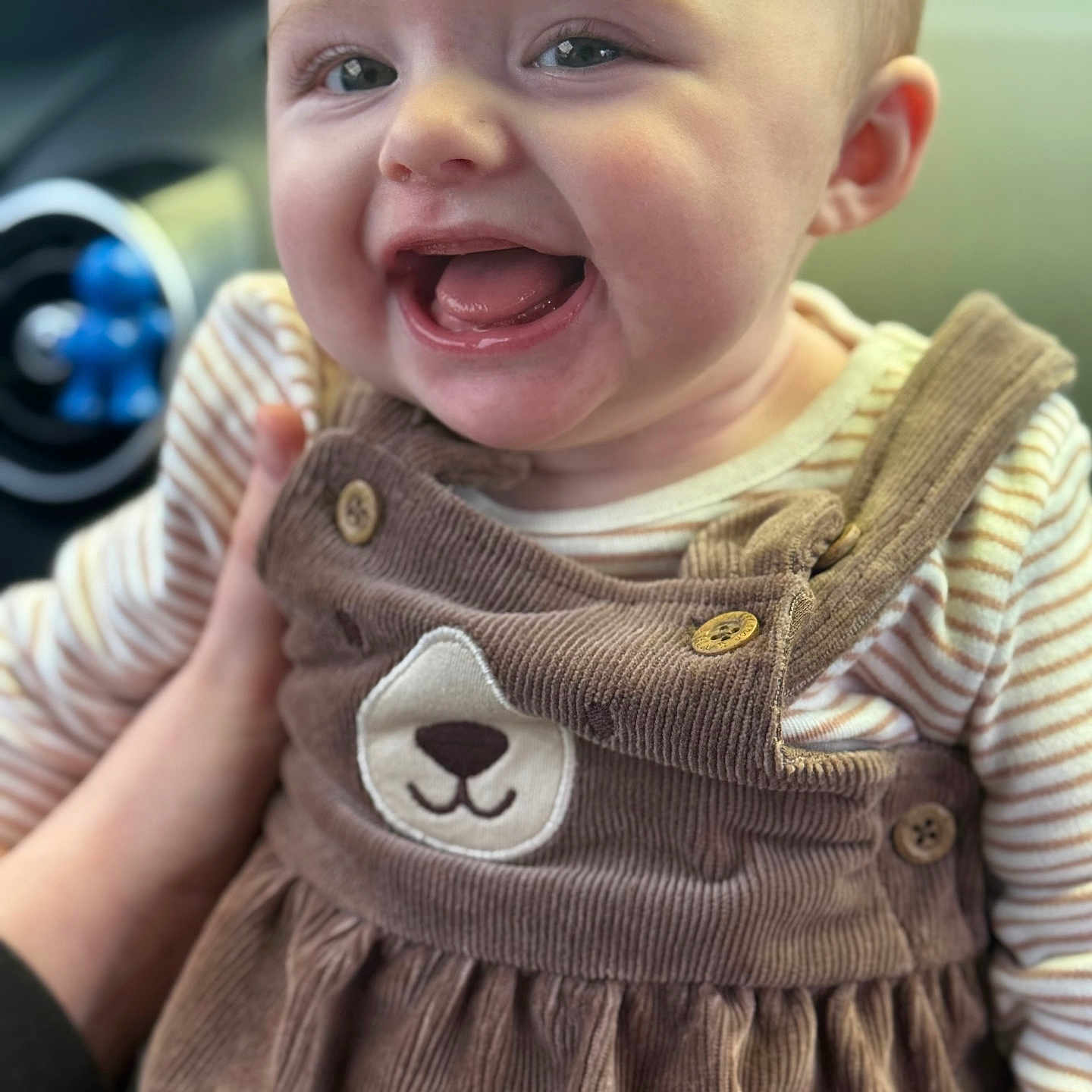 Autumn-Rae is registered to the contest to win money with this photo: baby, babylaughing, blazer, bodypart, clothing, coat, dress, face, happy, head, jacket, jeans, laughing, mouth, pants, person, photography, portrait, smile, teeth