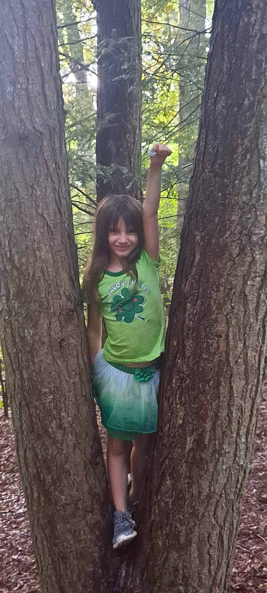 Morganna joined the competition — help win amazing prizes! arm, beauty, eye, forest, grass, happy, human_body, joy, leisure, long_hair, nature, people_in_nature, person, plant, smile, t_shirt, terrestrial_plant, thigh, tree, trunk