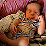Giovanni joined the competition — help win amazing prizes! baby, newborn, sleeping, infant, blanket, bed, pillow, onesie, animal_print, peaceful, cute, child, rest, soft, indoors, portrait, skin, hand, foot, cozy