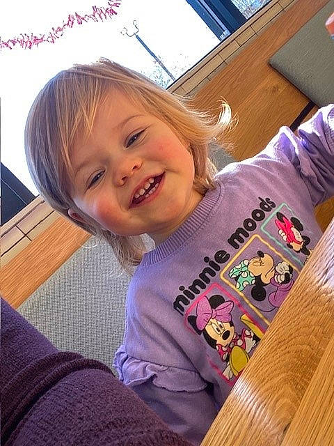 Sadie joined the competition — help win amazing prizes! blond, child, cool, facial_expression, finger, flooring, fun, hairstyle, happy, joy, mammal, person, play, publication, shelf, sleeve, smile, t_shirt, toddler, vertebrate