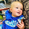 Wrenleigh joined the competition — help win amazing prizes! baby, child, blue_clothing, patterned_cushion, smiling, happy, indoor, face, hand, blond_hair, cute, young_child, portrait, sitting, person, bright_colors, closeup, soft_light, infant, cheerful